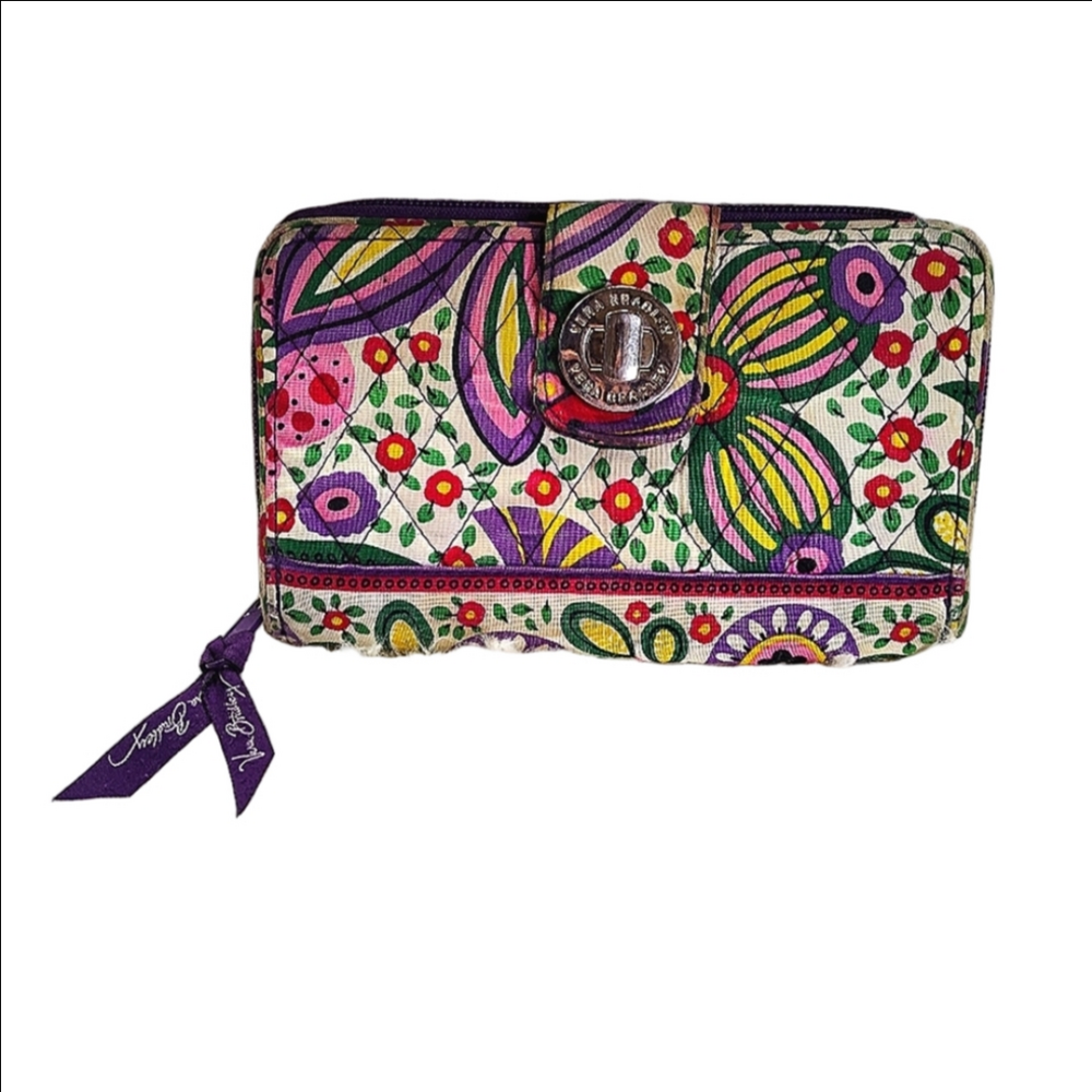Vera Bradley Viva la Vera Large Quilted Floral Wallet